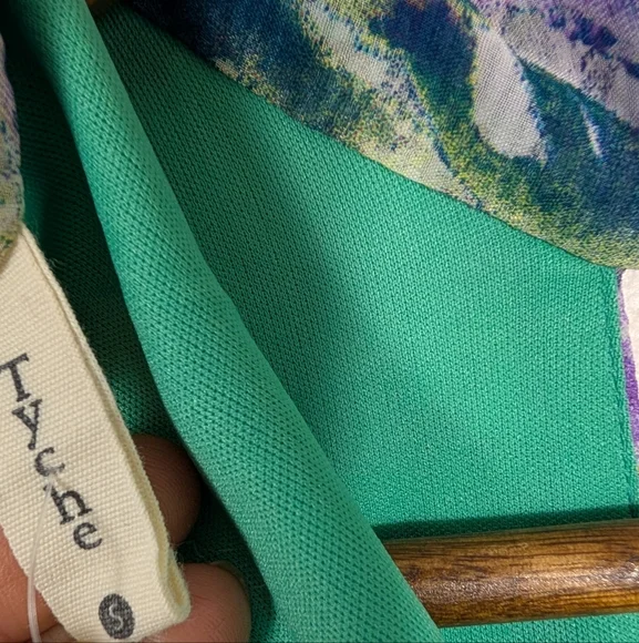 Tyche Watercolor Floral Keyhole Tied Mock Neck Mini Dress NWOT! - Picture 7 of 7